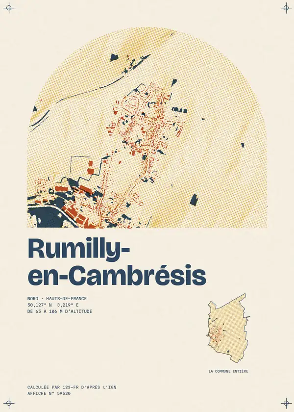 Affiche de Rumilly-en-Cambrésis, calculée par 123-fr d'après l'IGN