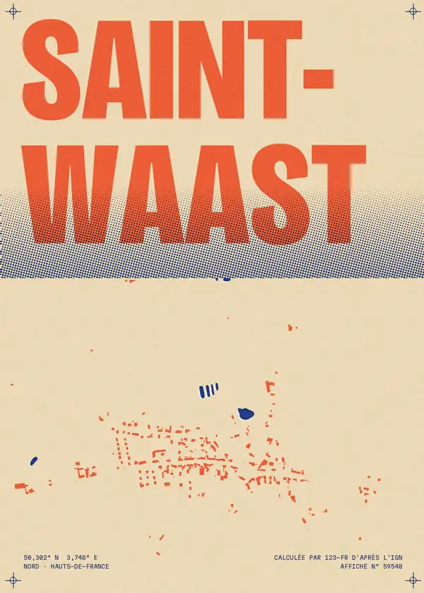 Affiche de Saint-Waast, calculée par 123-fr d'après l'IGN