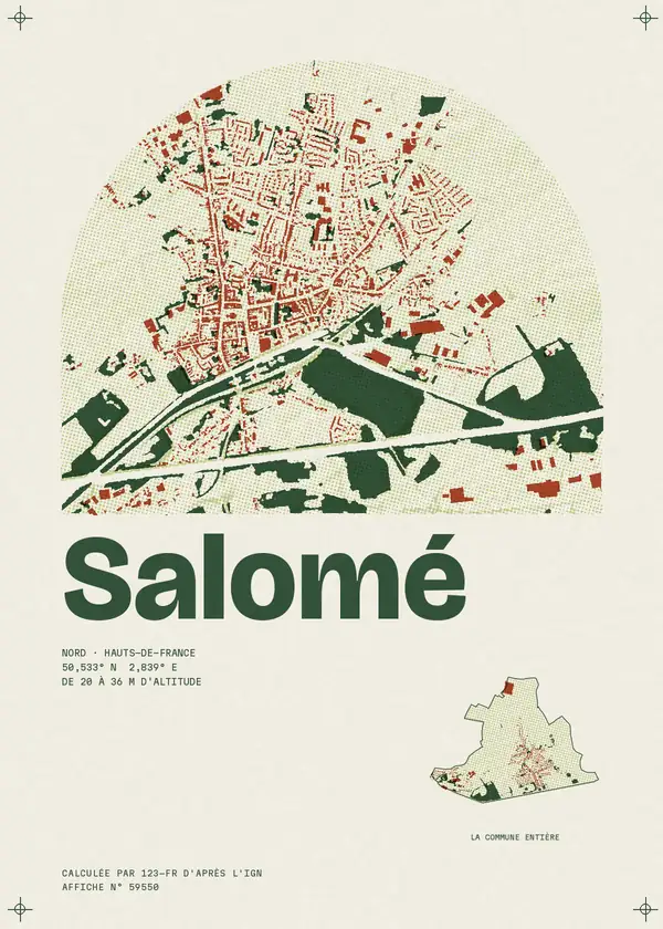 Affiche de Salomé, calculée par 123-fr d'après l'IGN