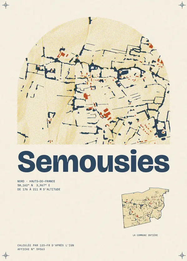 Affiche de Semousies, calculée par 123-fr d'après l'IGN