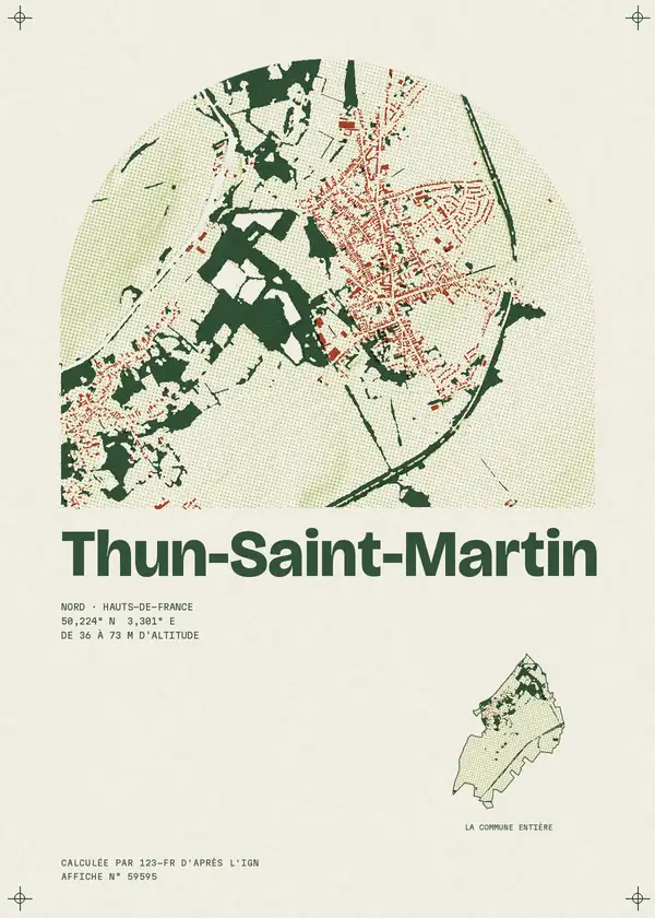Affiche de Thun-Saint-Martin, calculée par 123-fr d'après l'IGN
