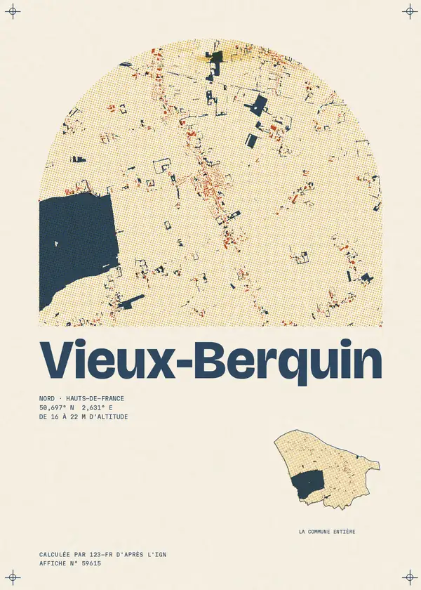 Affiche de Vieux-Berquin, calculée par 123-fr d'après l'IGN