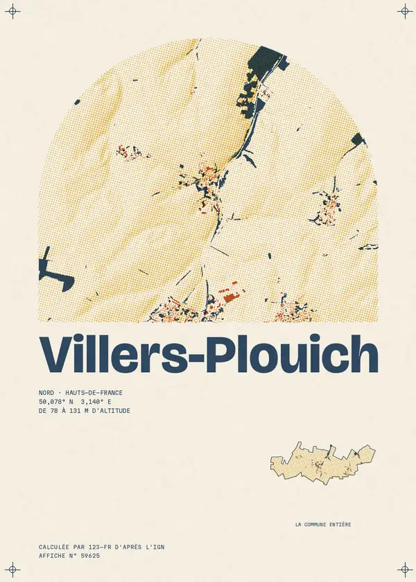 Affiche de Villers-Plouich, calculée par 123-fr d'après l'IGN