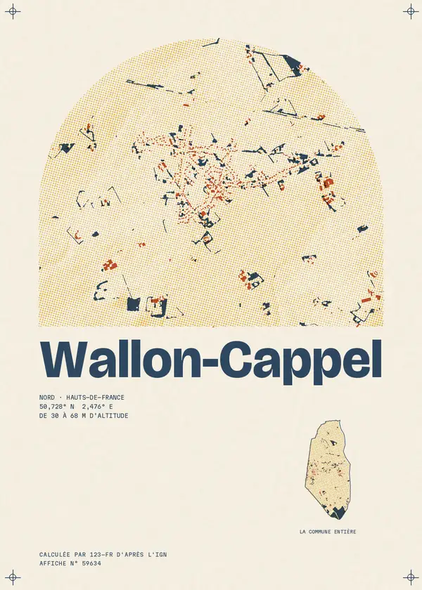 Affiche de Wallon-Cappel, calculée par 123-fr d'après l'IGN