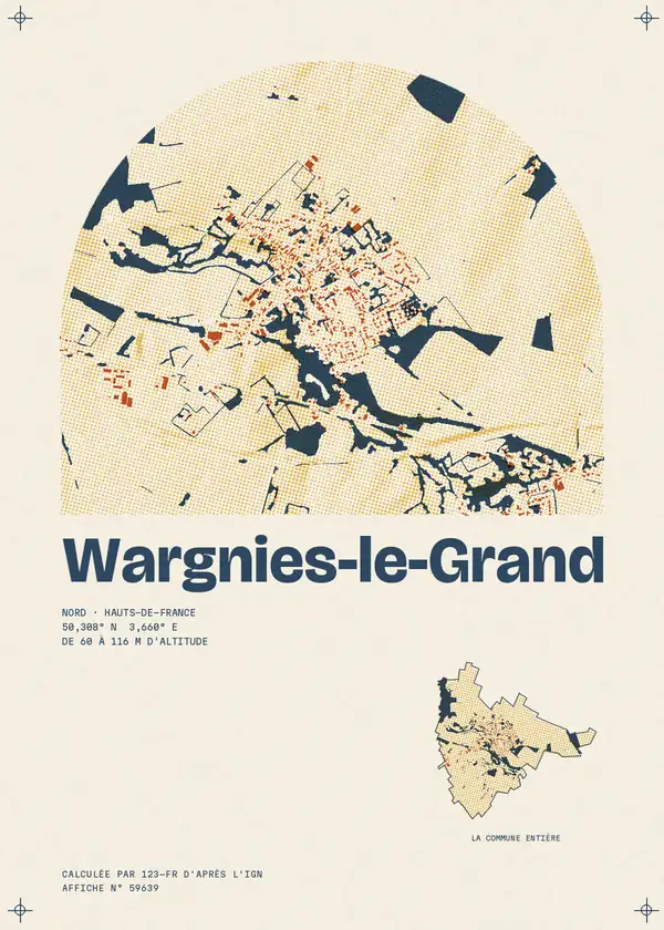 Affiche de Wargnies-le-Grand, calculée par 123-fr d'après l'IGN