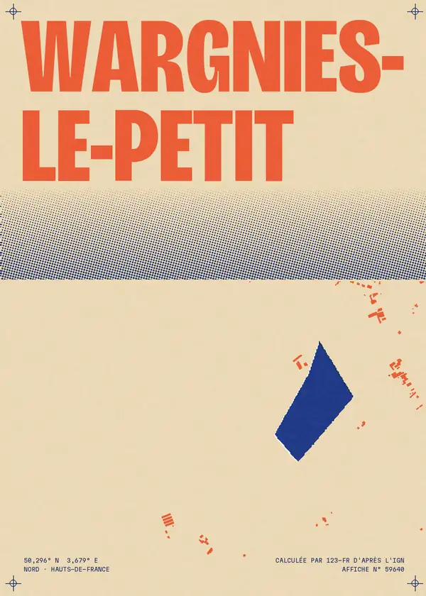 Affiche de Wargnies-le-Petit, calculée par 123-fr d'après l'IGN