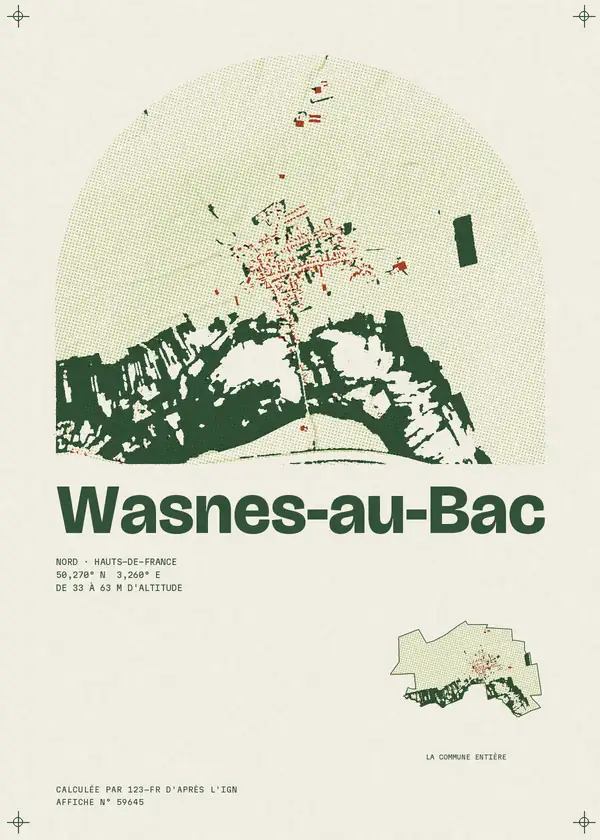 Affiche de Wasnes-au-Bac, calculée par 123-fr d'après l'IGN