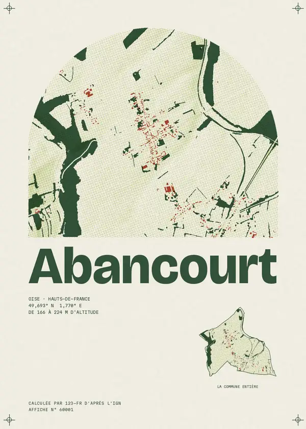 Affiche de Abancourt, calculée par 123-fr d'après l'IGN