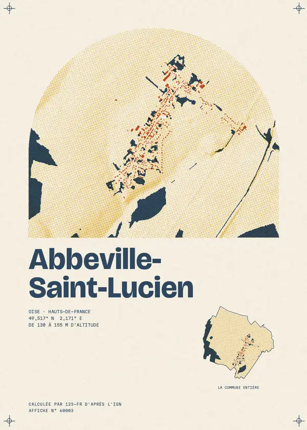 Affiche de Abbeville-Saint-Lucien, calculée par 123-fr d'après l'IGN