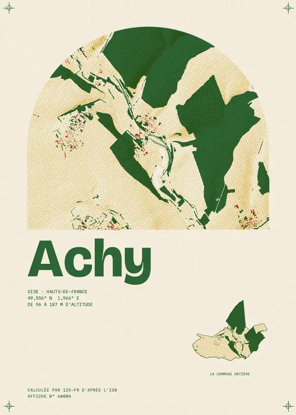 Affiche de Achy, calculée par 123-fr d'après l'IGN