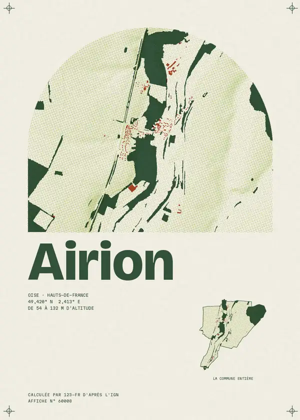 Affiche de Airion, calculée par 123-fr d'après l'IGN