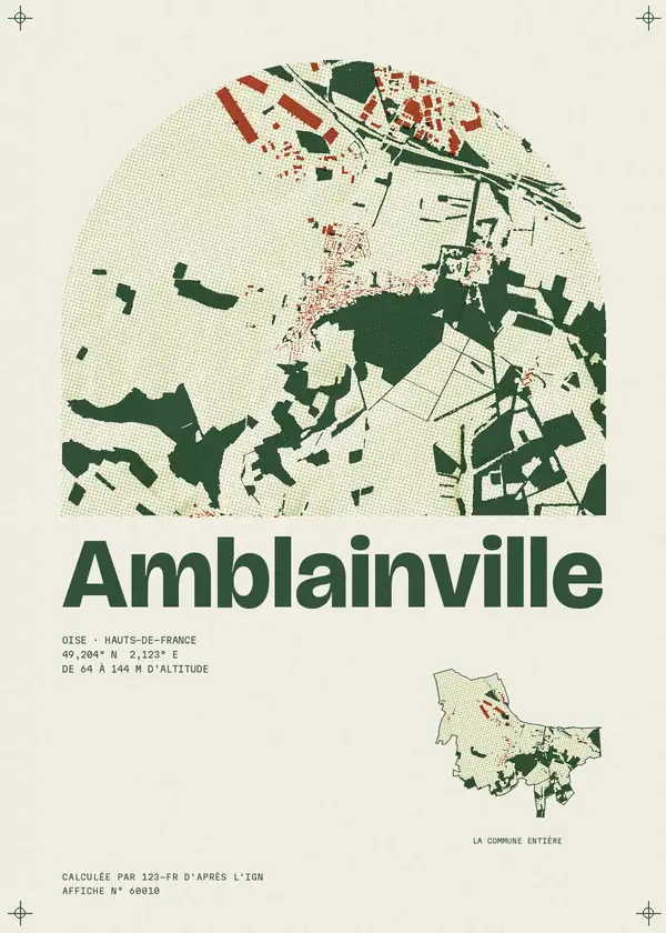 Affiche de Amblainville, calculée par 123-fr d'après l'IGN