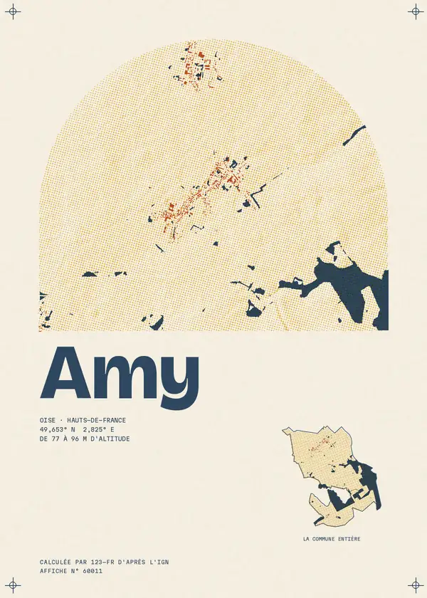Affiche de Amy, calculée par 123-fr d'après l'IGN