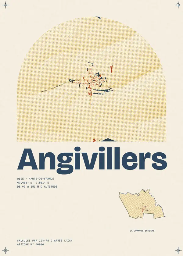 Affiche de Angivillers, calculée par 123-fr d'après l'IGN