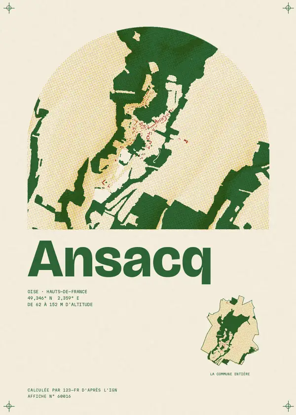 Affiche de Ansacq, calculée par 123-fr d'après l'IGN