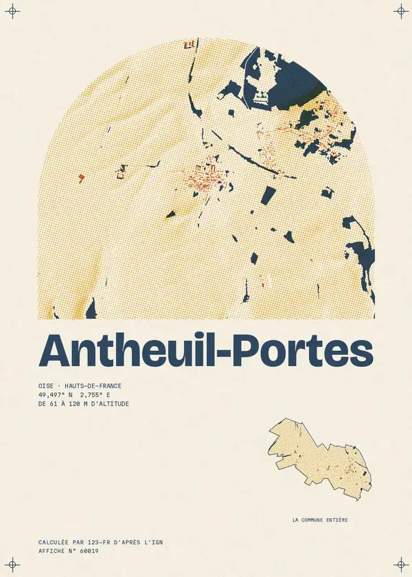 Affiche de Antheuil-Portes, calculée par 123-fr d'après l'IGN