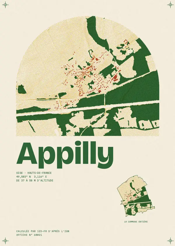 Affiche de Appilly, calculée par 123-fr d'après l'IGN