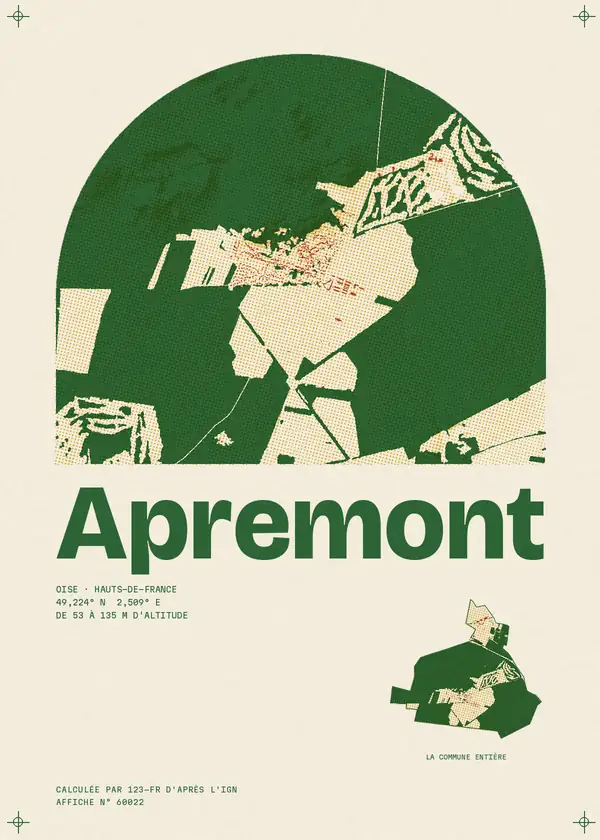 Affiche de Apremont, calculée par 123-fr d'après l'IGN
