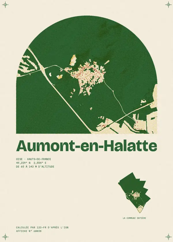 Affiche de Aumont-en-Halatte, calculée par 123-fr d'après l'IGN