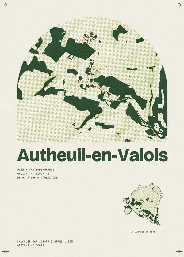 Affiche de Autheuil-en-Valois, calculée par 123-fr d'après l'IGN