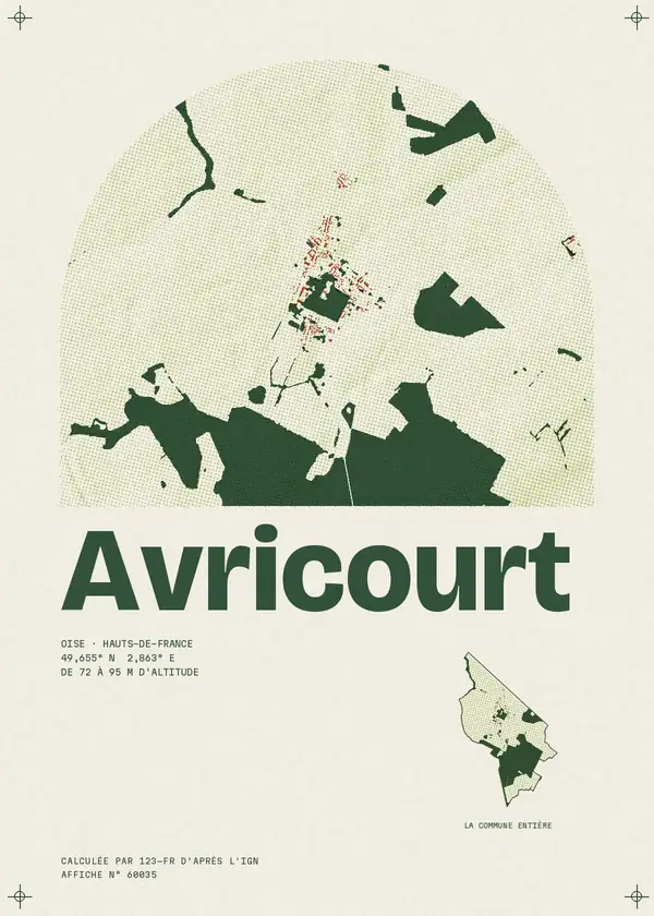 Affiche de Avricourt, calculée par 123-fr d'après l'IGN
