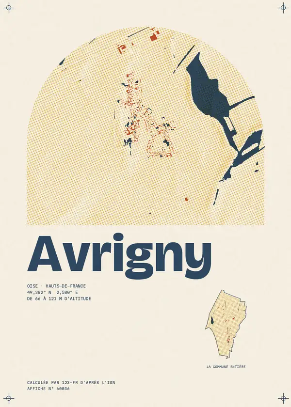 Affiche de Avrigny, calculée par 123-fr d'après l'IGN