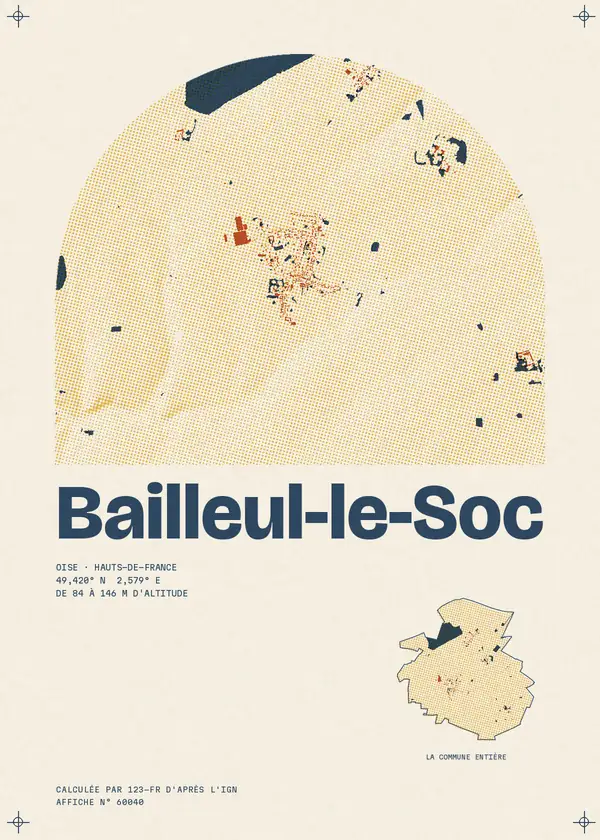 Affiche de Bailleul-le-Soc, calculée par 123-fr d'après l'IGN