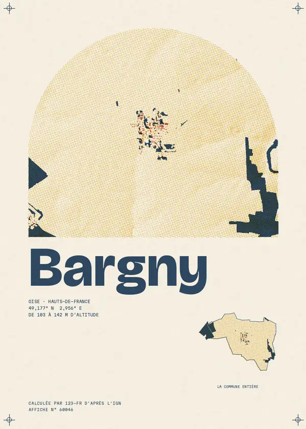 Affiche de Bargny, calculée par 123-fr d'après l'IGN