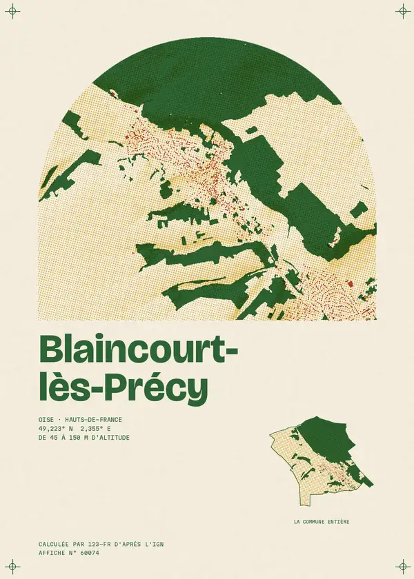 Affiche de Blaincourt-lès-Précy, calculée par 123-fr d'après l'IGN