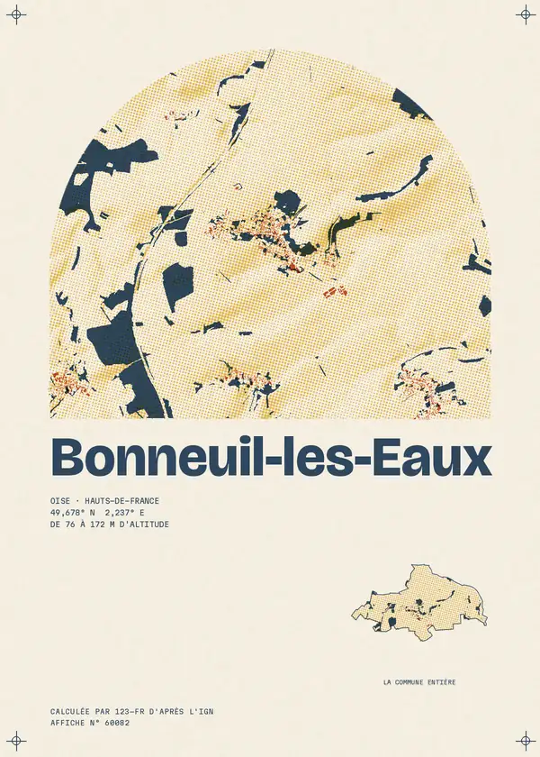 Affiche de Bonneuil-les-Eaux, calculée par 123-fr d'après l'IGN