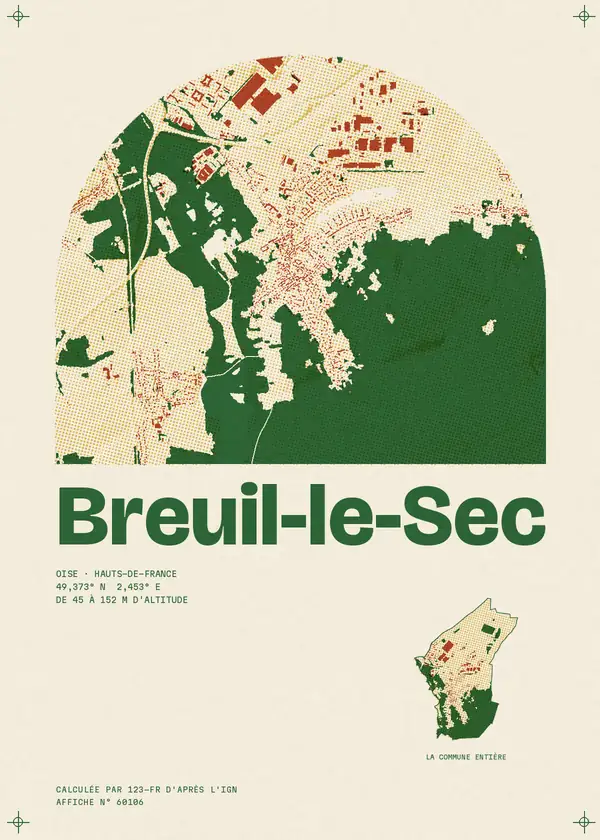 Affiche de Breuil-le-Sec, calculée par 123-fr d'après l'IGN
