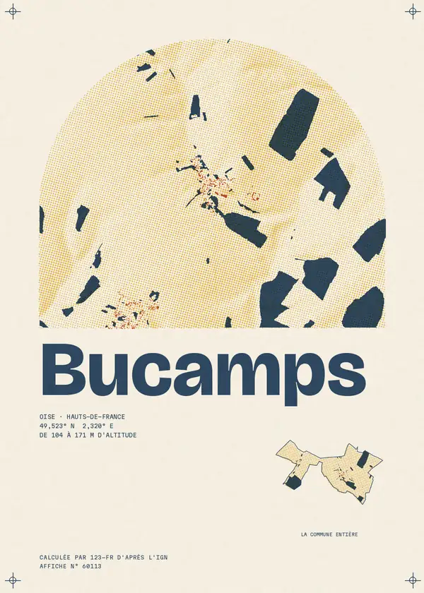 Affiche de Bucamps, calculée par 123-fr d'après l'IGN