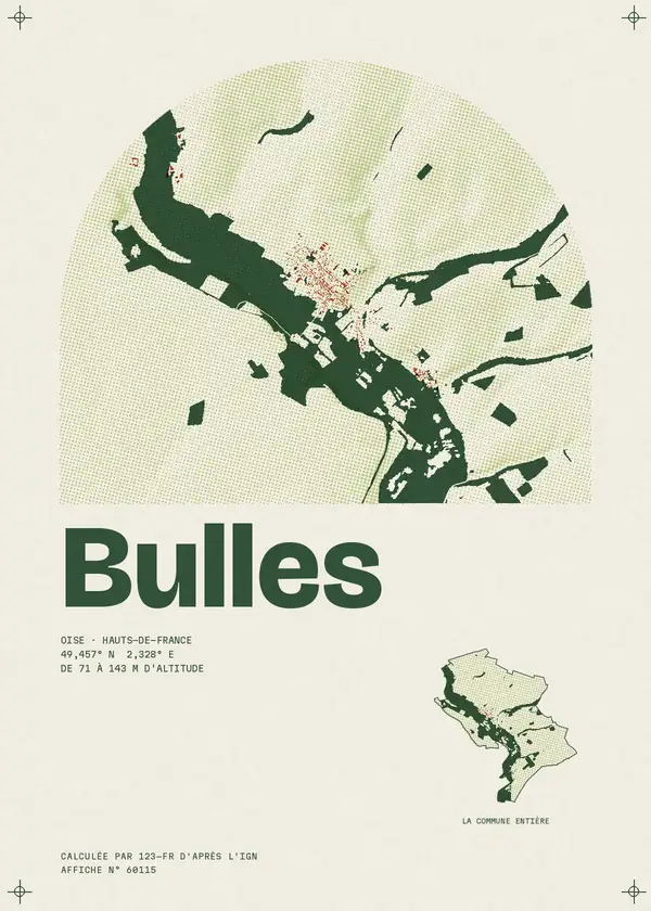 Affiche de Bulles, calculée par 123-fr d'après l'IGN