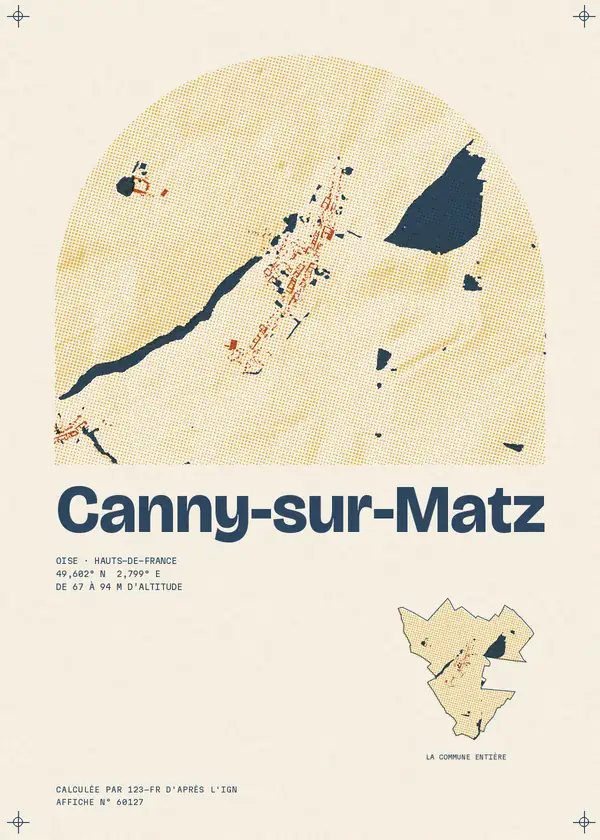 Affiche de Canny-sur-Matz, calculée par 123-fr d'après l'IGN