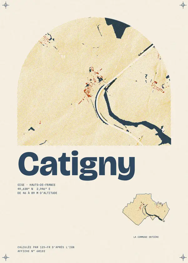 Affiche de Catigny, calculée par 123-fr d'après l'IGN