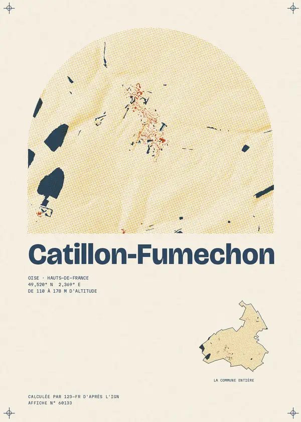 Affiche de Catillon-Fumechon, calculée par 123-fr d'après l'IGN