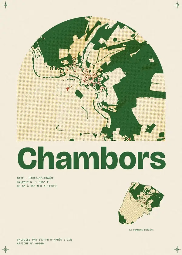 Affiche de Chambors, calculée par 123-fr d'après l'IGN