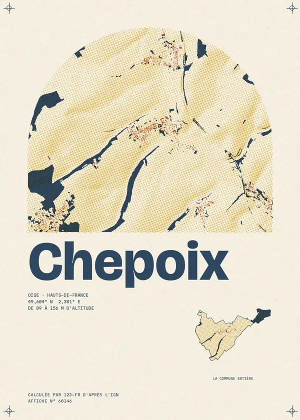 Affiche de Chepoix, calculée par 123-fr d'après l'IGN