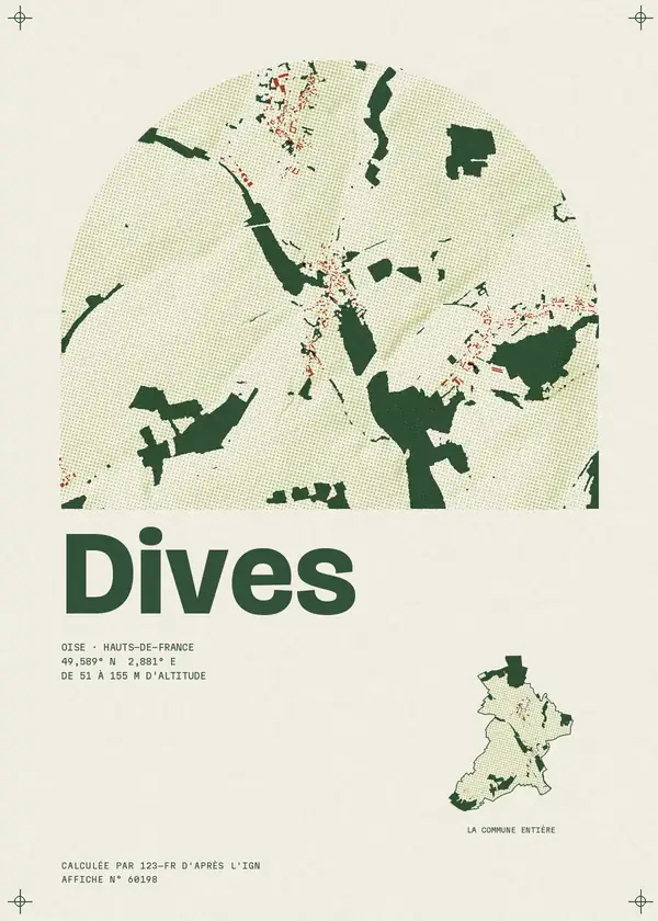 Affiche de Dives, calculée par 123-fr d'après l'IGN
