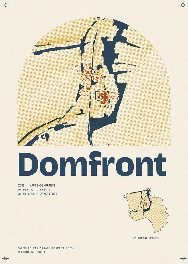 Affiche de Domfront, calculée par 123-fr d'après l'IGN