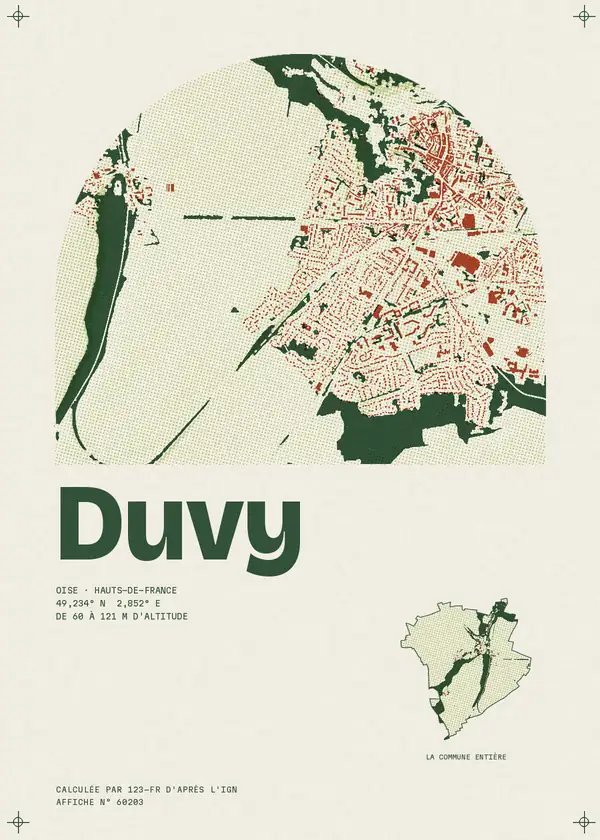 Affiche de Duvy, calculée par 123-fr d'après l'IGN