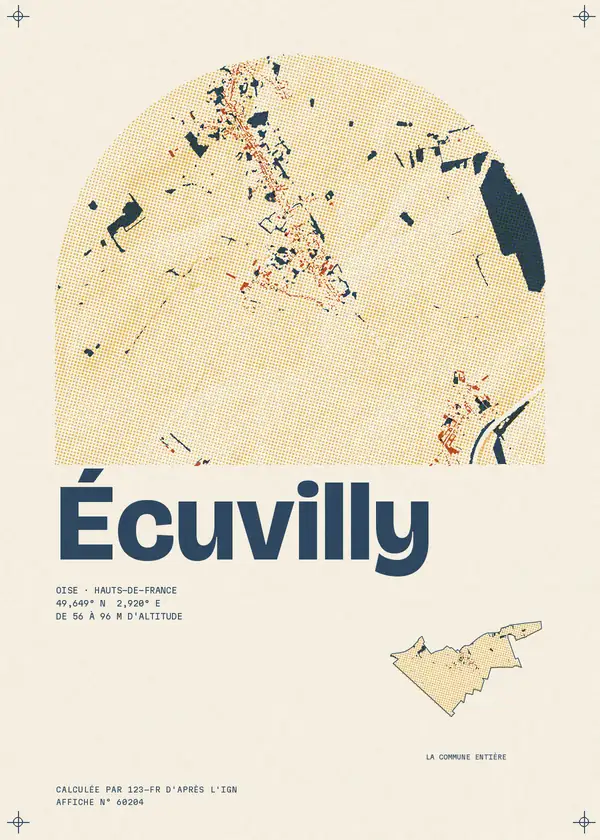 Affiche de Écuvilly, calculée par 123-fr d'après l'IGN