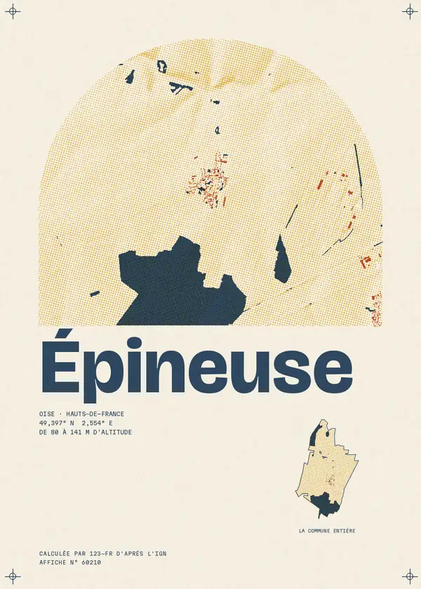 Affiche de Épineuse, calculée par 123-fr d'après l'IGN