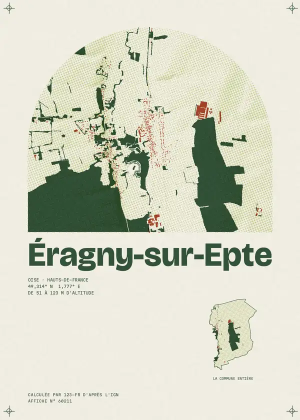 Affiche de Éragny-sur-Epte, calculée par 123-fr d'après l'IGN