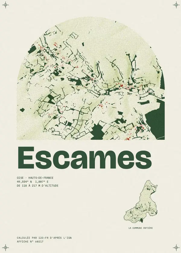 Affiche de Escames, calculée par 123-fr d'après l'IGN