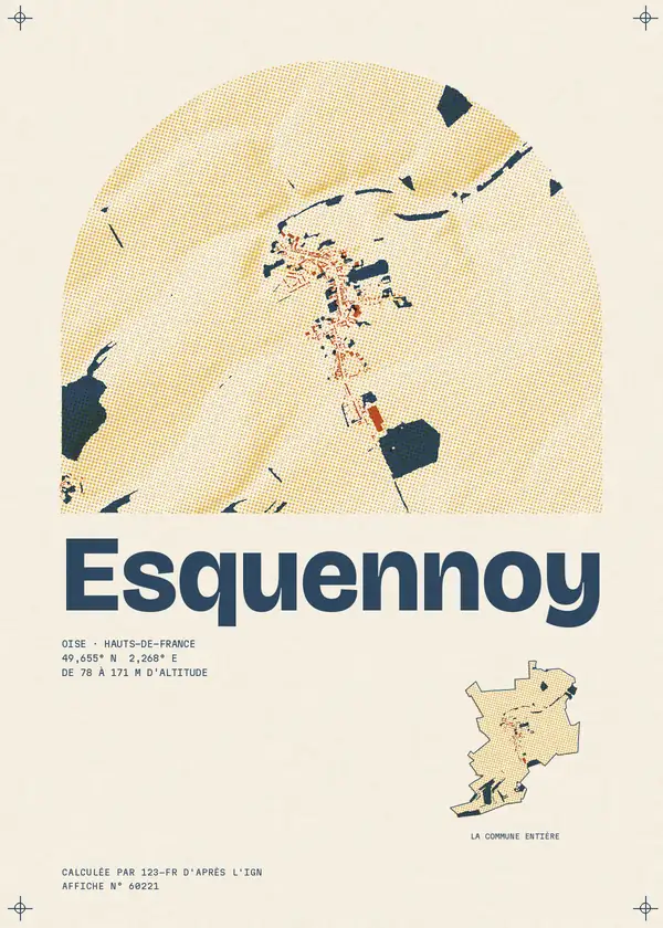 Affiche de Esquennoy, calculée par 123-fr d'après l'IGN