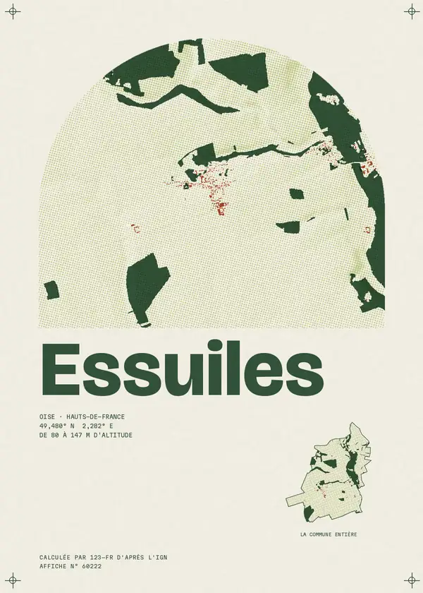Affiche de Essuiles, calculée par 123-fr d'après l'IGN