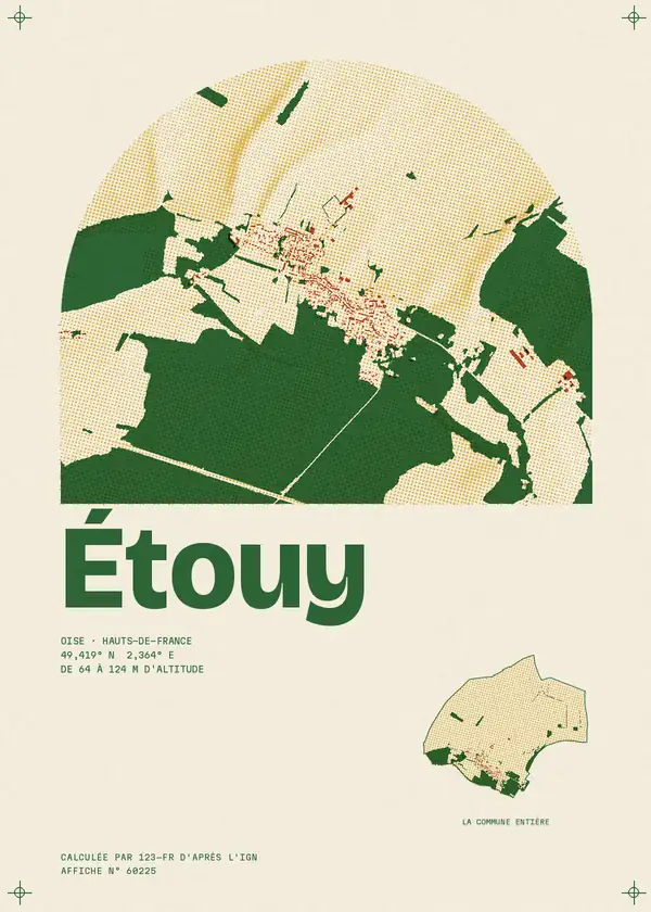 Affiche de Étouy, calculée par 123-fr d'après l'IGN
