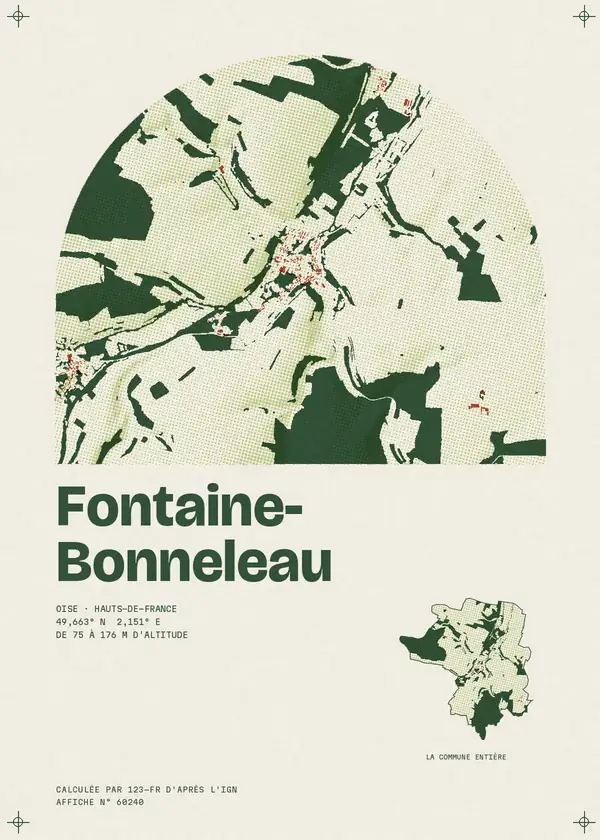 Affiche de Fontaine-Bonneleau, calculée par 123-fr d'après l'IGN