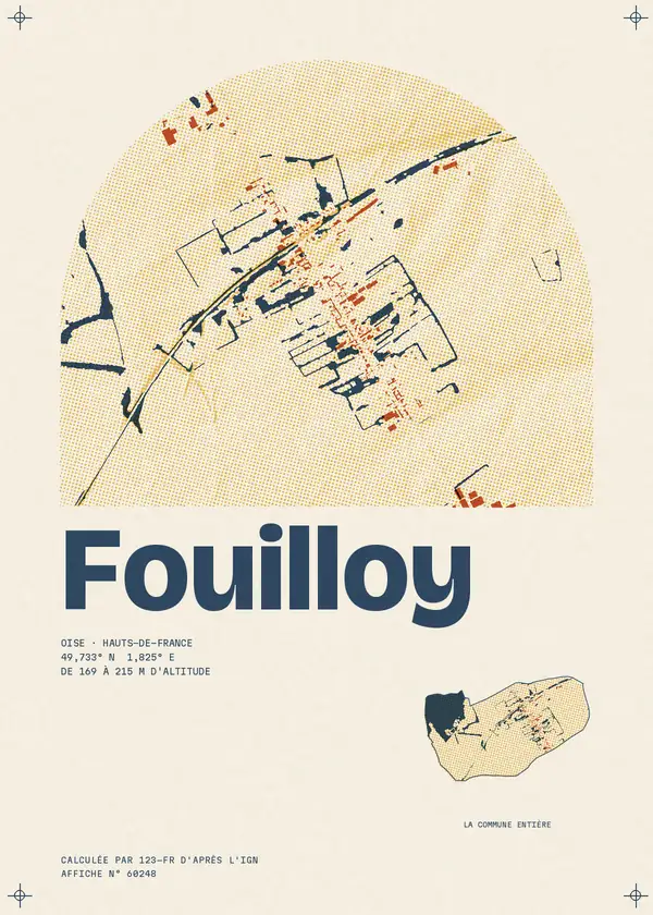 Affiche de Fouilloy, calculée par 123-fr d'après l'IGN
